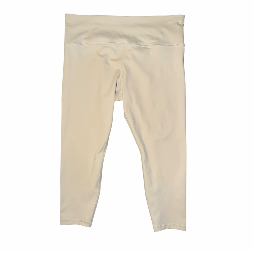 Athleta Cream High-Waist Leggings